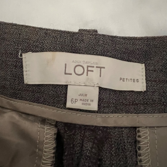 Loft Julie fit pants brown plaid size 6p petite - Picture 9 of 9